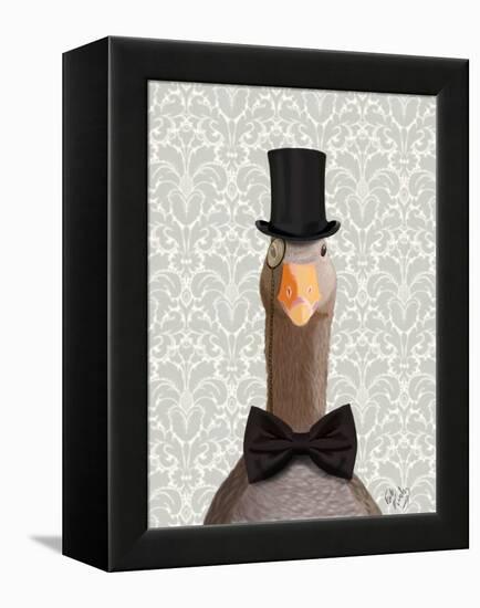 Distinguished Goose-Fab Funky-Framed Stretched Canvas