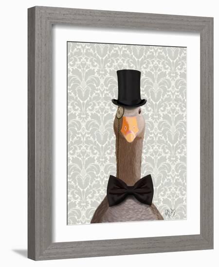 Distinguished Goose-Fab Funky-Framed Art Print