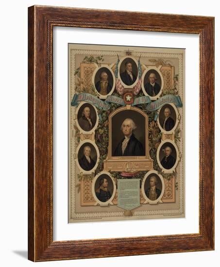 Distinguished masons of the revolution, 1876-American School-Framed Giclee Print