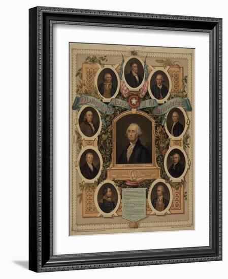 Distinguished masons of the revolution, 1876-American School-Framed Giclee Print