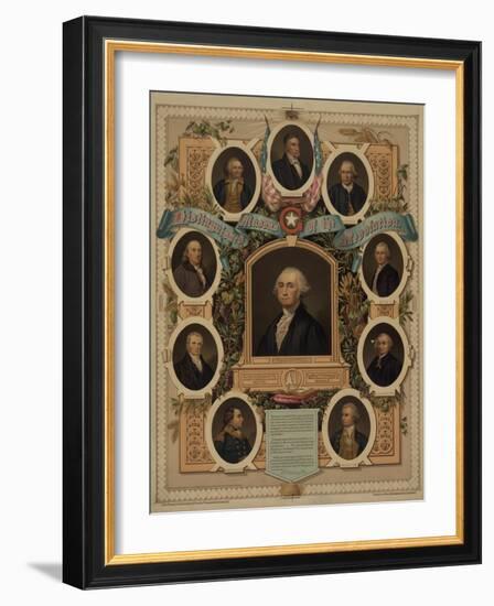 Distinguished masons of the revolution, 1876-American School-Framed Giclee Print