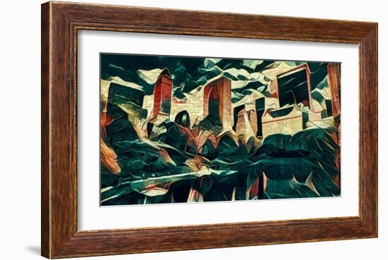 Distorted city scene 18-Jean-François Dupuis-Framed Art Print