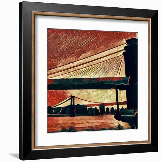 Distorted city scene 20-Jean-François Dupuis-Framed Art Print