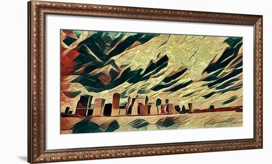 Distorted city scene 22-Jean-François Dupuis-Framed Art Print