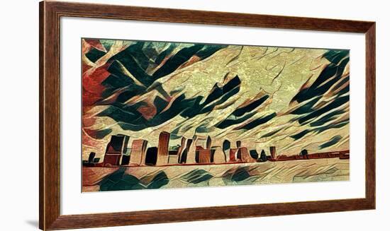 Distorted city scene 22-Jean-François Dupuis-Framed Art Print