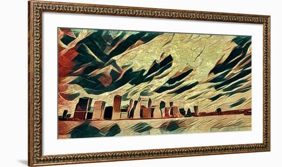 Distorted city scene 22-Jean-François Dupuis-Framed Art Print