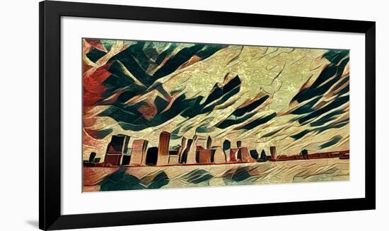 Distorted city scene 22-Jean-François Dupuis-Framed Art Print