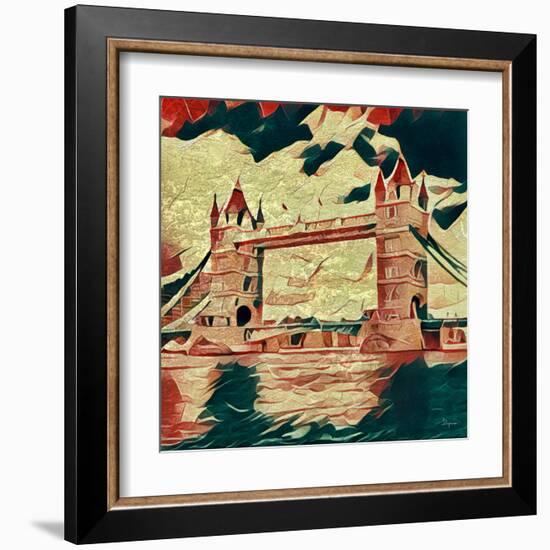 Distorted city scene 25-Jean-François Dupuis-Framed Art Print