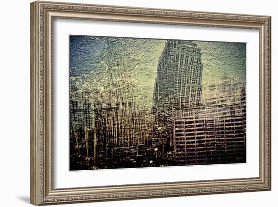 Distorted city scene 2-Jean-François Dupuis-Framed Art Print