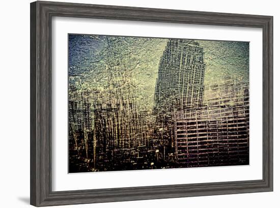 Distorted city scene 2-Jean-François Dupuis-Framed Art Print