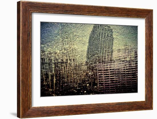 Distorted city scene 2-Jean-François Dupuis-Framed Art Print