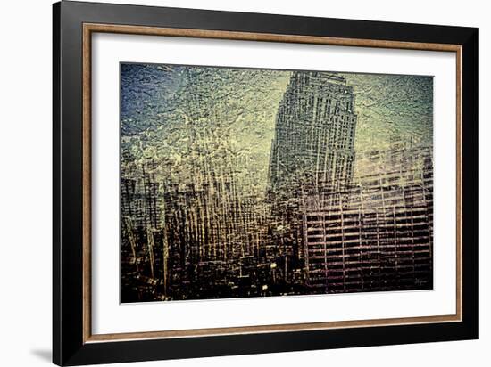 Distorted city scene 2-Jean-François Dupuis-Framed Art Print