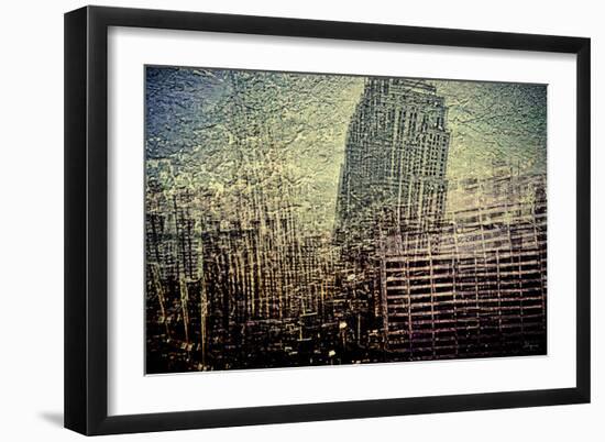 Distorted city scene 2-Jean-François Dupuis-Framed Art Print