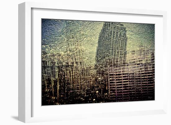 Distorted city scene 2-Jean-François Dupuis-Framed Art Print