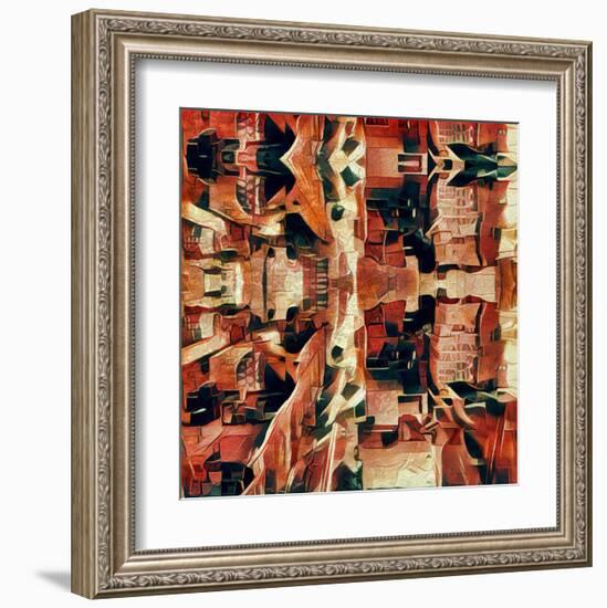 Distorted city scene 31-Jean-François Dupuis-Framed Art Print