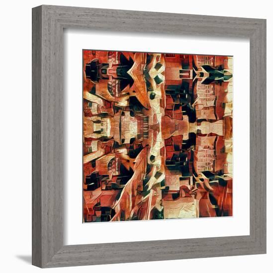 Distorted city scene 31-Jean-François Dupuis-Framed Art Print