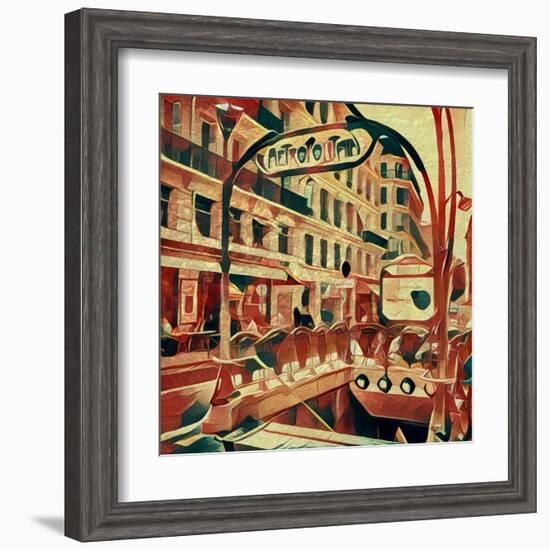 Distorted city scene 5-Jean-François Dupuis-Framed Art Print