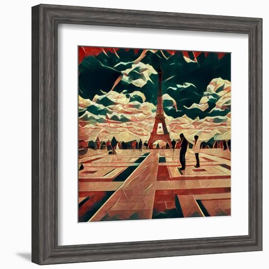 Distorted city scene 6-Jean-François Dupuis-Framed Art Print