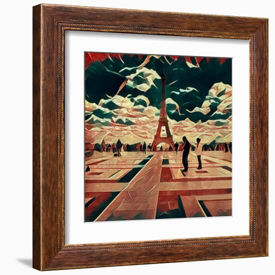 Distorted city scene 6-Jean-François Dupuis-Framed Art Print