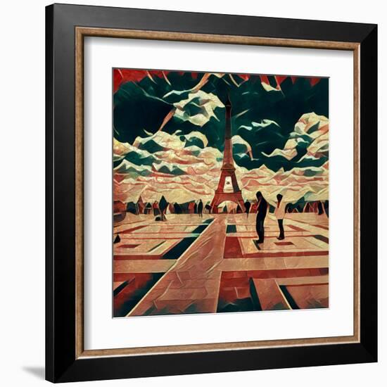 Distorted city scene 6-Jean-François Dupuis-Framed Art Print