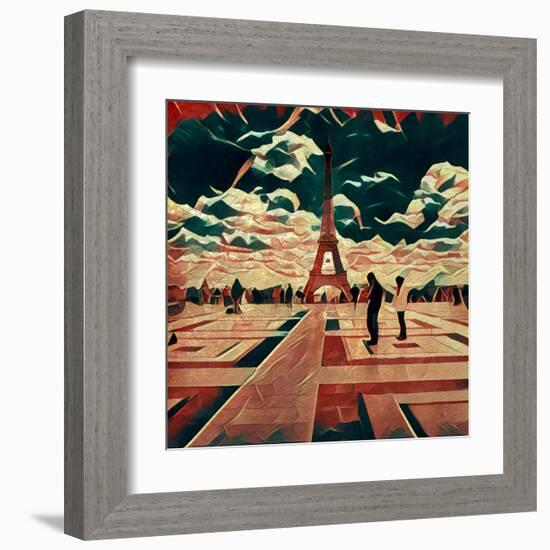 Distorted city scene 6-Jean-François Dupuis-Framed Art Print