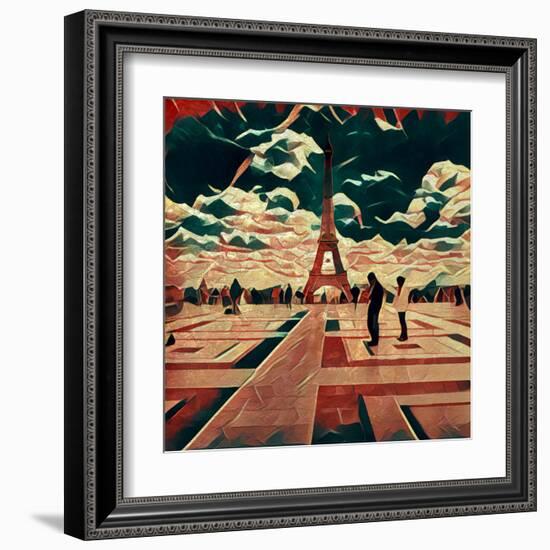 Distorted city scene 6-Jean-François Dupuis-Framed Art Print