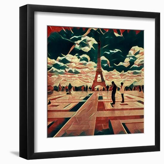 Distorted city scene 6-Jean-François Dupuis-Framed Art Print