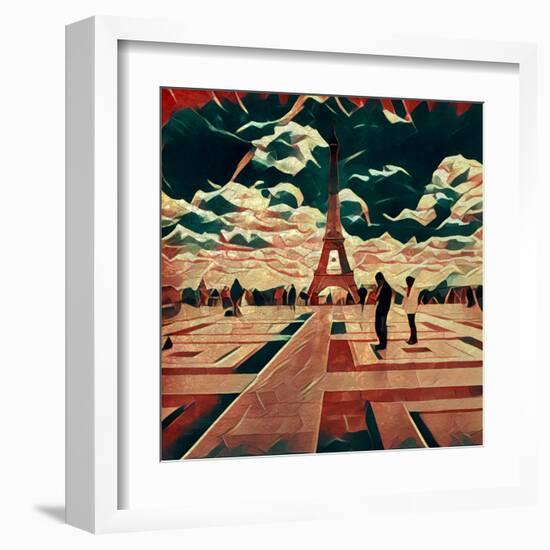 Distorted city scene 6-Jean-François Dupuis-Framed Art Print