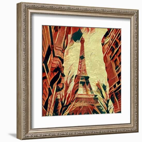 Distorted city scene 7-Jean-François Dupuis-Framed Art Print