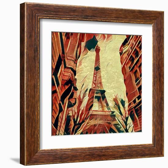 Distorted city scene 7-Jean-François Dupuis-Framed Art Print