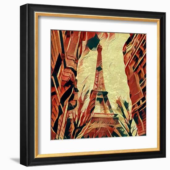 Distorted city scene 7-Jean-François Dupuis-Framed Art Print