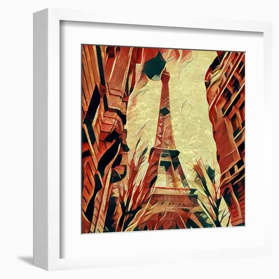 Distorted city scene 7-Jean-François Dupuis-Framed Art Print