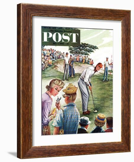 "Distracted Pro Golfer," Saturday Evening Post Cover, July 2, 1960-Constantin Alajalov-Framed Giclee Print