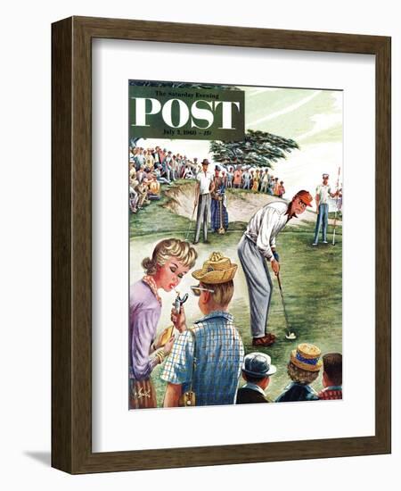 "Distracted Pro Golfer," Saturday Evening Post Cover, July 2, 1960-Constantin Alajalov-Framed Giclee Print