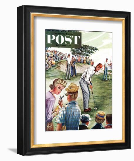 "Distracted Pro Golfer," Saturday Evening Post Cover, July 2, 1960-Constantin Alajalov-Framed Giclee Print