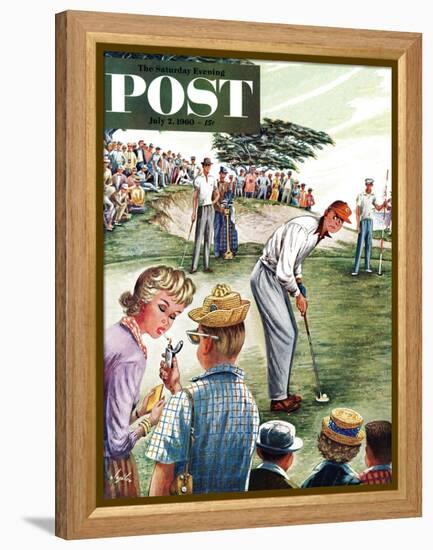 "Distracted Pro Golfer," Saturday Evening Post Cover, July 2, 1960-Constantin Alajalov-Framed Premier Image Canvas