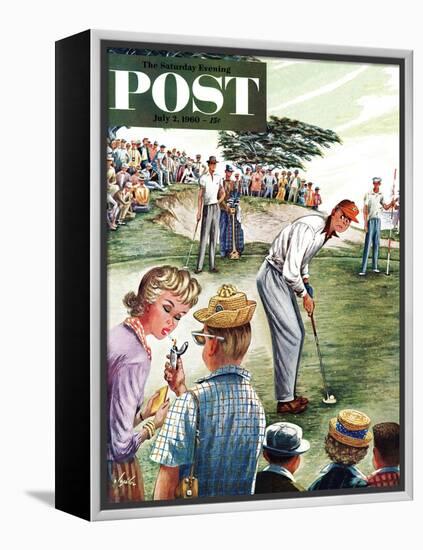 "Distracted Pro Golfer," Saturday Evening Post Cover, July 2, 1960-Constantin Alajalov-Framed Premier Image Canvas