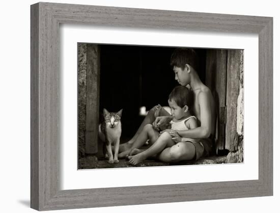 Distraction-null-Framed Art Print