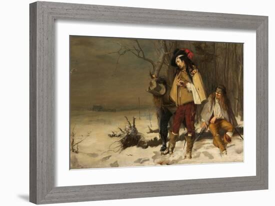 Distressed Cavaliers Turned Highwaymen, 1861-John Pettie-Framed Giclee Print