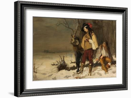 Distressed Cavaliers Turned Highwaymen, 1861-John Pettie-Framed Giclee Print