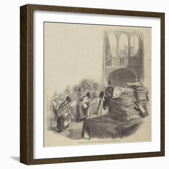 Distribution of Her Majesty's New Year's Alms on 1 January 1846-null-Framed Giclee Print