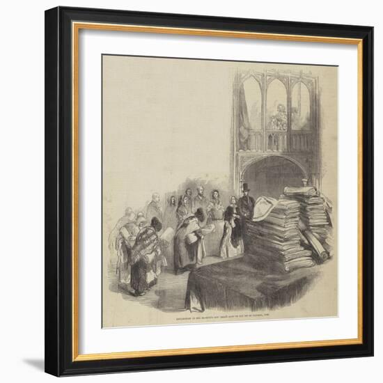 Distribution of Her Majesty's New Year's Alms on 1 January 1846-null-Framed Giclee Print