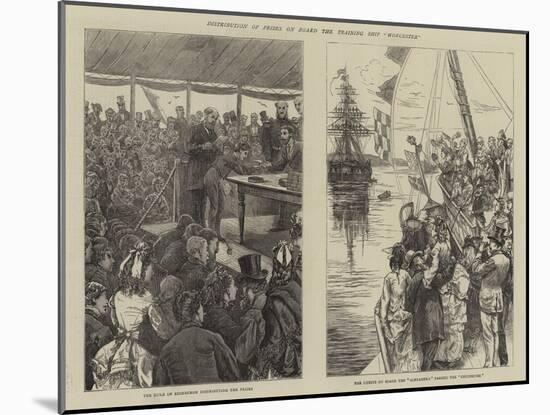 Distribution of Prizes on Board the Training Ship Worcester-Edward Frederick Brewtnall-Mounted Giclee Print