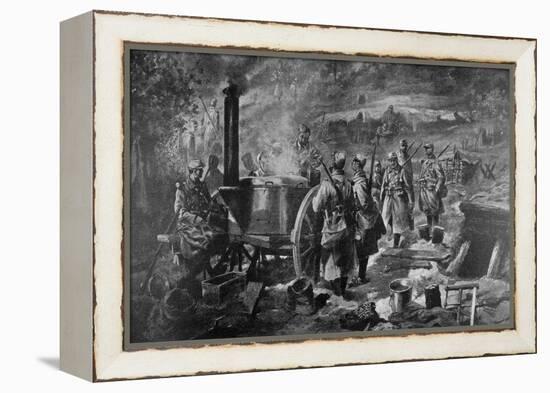 Distribution of Soup at the Front, 1915-null-Framed Premier Image Canvas