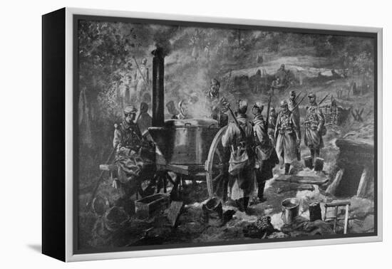 Distribution of Soup at the Front, 1915-null-Framed Premier Image Canvas