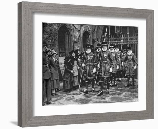 Distribution of the Maundy Money by Yeomen Warders, Tower of London, 1926-1927-null-Framed Giclee Print