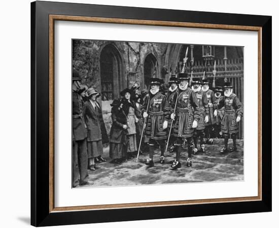 Distribution of the Maundy Money by Yeomen Warders, Tower of London, 1926-1927-null-Framed Giclee Print