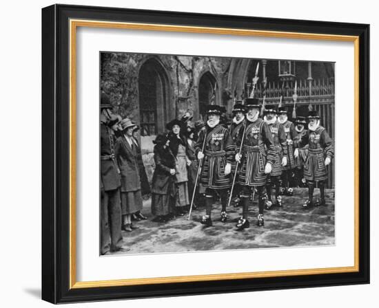 Distribution of the Maundy Money by Yeomen Warders, Tower of London, 1926-1927-null-Framed Giclee Print