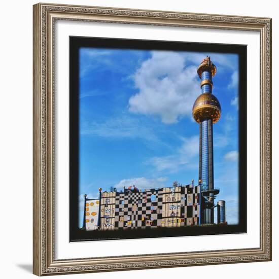 District Heating Plant Spittelau , Vienna-Friedensreich Hundertwasser-Framed Art Print