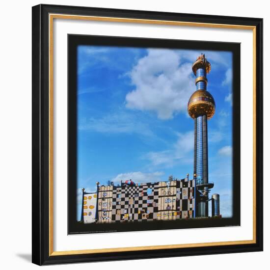 District Heating Plant Spittelau , Vienna-Friedensreich Hundertwasser-Framed Art Print